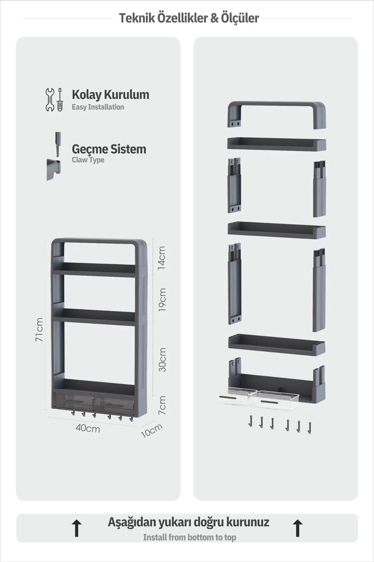 Duvar Organizer Banyo